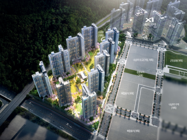 북오산자이 단지설계